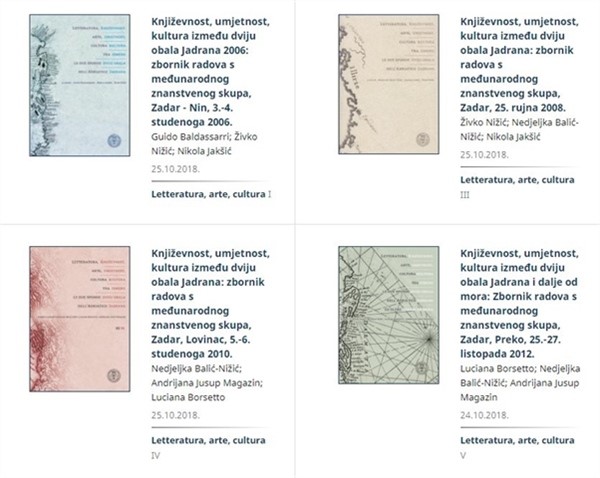 Na platformi Morepress objavljeni zbornici "Književnost, umjetnost, kultura između dviju obala Jadrana" 